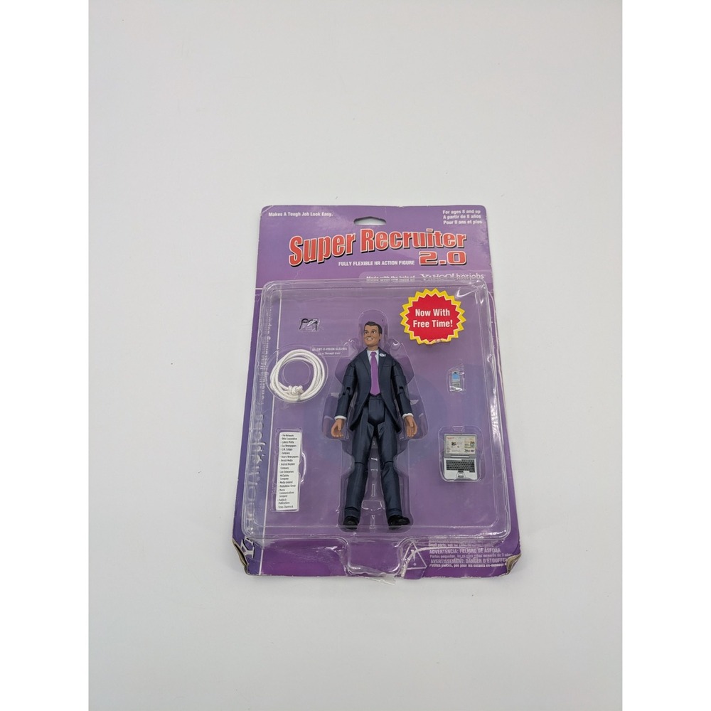 Yahoo! Hotjobs 2007 Super Recruiter 2.0 Male 6" Action Figure Distressed Package